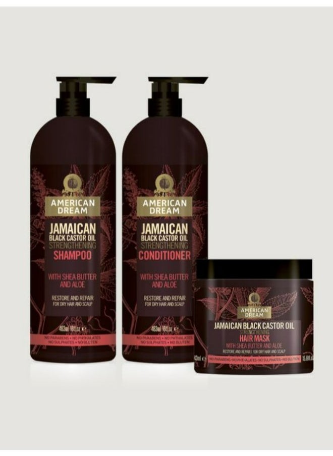 AMERICAN DREAM - JAMAICAN BLACK CASTOR OIL STRENGTHENING SHAMPOO 463 ML - Image 1