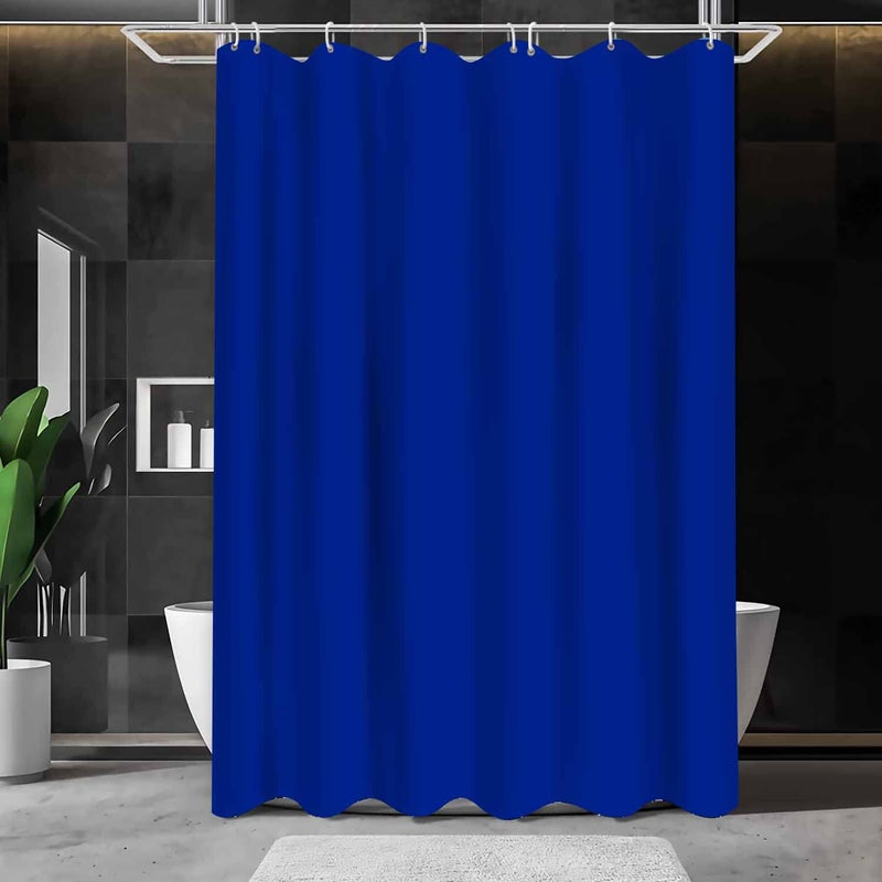 NTETSN Royal Blue Fabric Luxury Shower Curtain Classic Solid Color Elegant Washable Fabric Bathroom Curtain Upgrade Polyester Shower Curtains 48 X 72 Inches YLYYNT2477