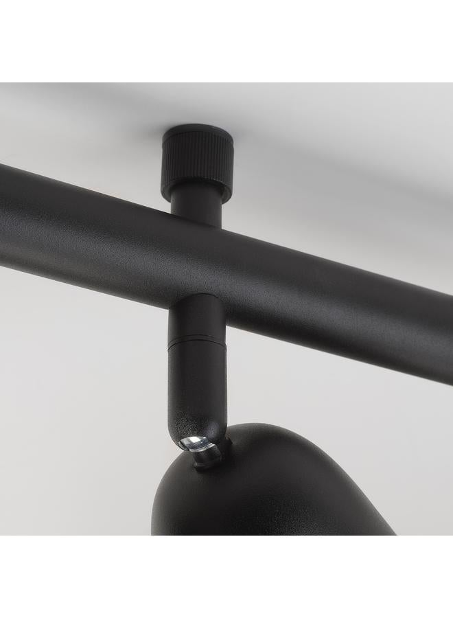 زبون مسار سقف، 3 مصابيح، أسود - Image 4