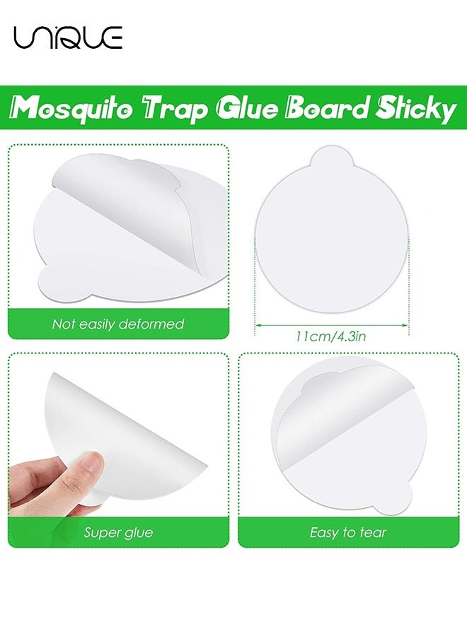 Unique Refill Glue Boards 24 Pcs 4.3 Inches Sticky Glue Pads Fits for Katchy, for Fenun and Other Models Indoor Insect Fly Mosquito Trap Bug Catcher Mosqusito Lamp, Flea Trap Refill - Image 2