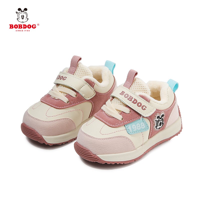 Babu Bean Men'S Baby Shoes Winter Children'S Fleece-Lined Two Warm Cotton Shoes Soft Sole Lightweight Outdoor Toddler Shoes - Image 5