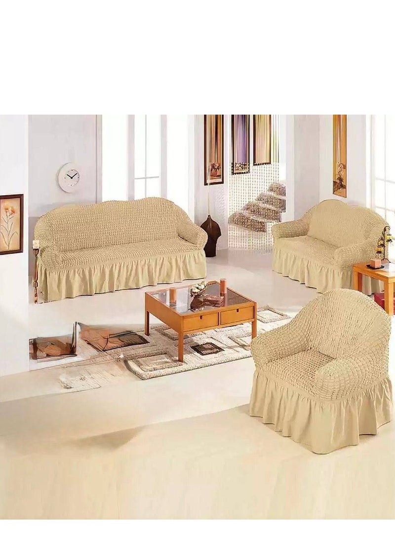 Complete 3+2+1 Sofa Cover Set – Stylish & Stretchable