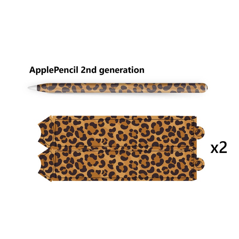 Tacky design Leopard Skin Compatible with Apple Stickers - Vinyl 3m, Brown Pencil Skin, Apple Pencil Cover Full wrap (2nd Generation) - Image 4
