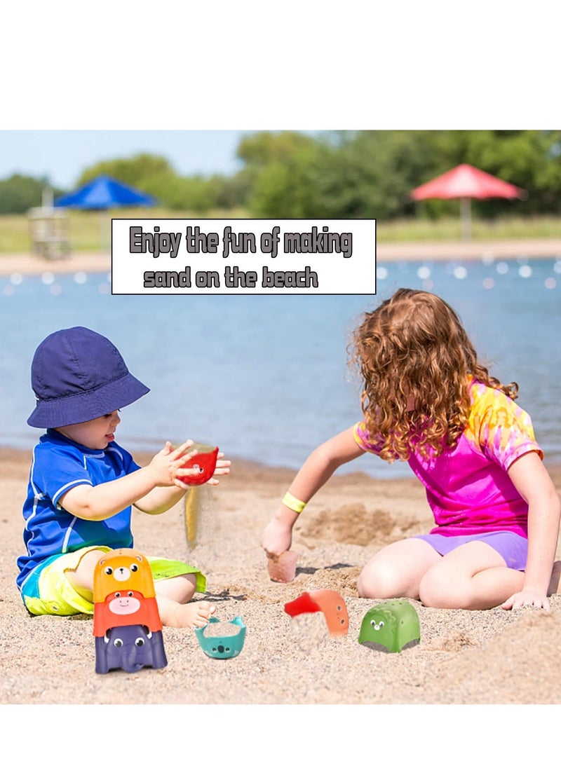 Animal Stacking Count Stacking Cups Bath Toddlers Toys - Educational Montessori  Learning Toys for Boys  Girls 1-3 8PCS Nesting Cups Set for Indoor Outdoor Bathtub Beach  - Image 3