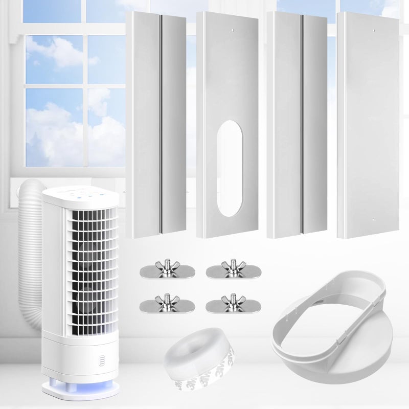 Upgrade Portable ac Window Vent Kitac Window Seal KitPortable Air Conditioner Window Kit Adjustable Length from 17 to 60 for Sliding WindowPortable ac Window Kit