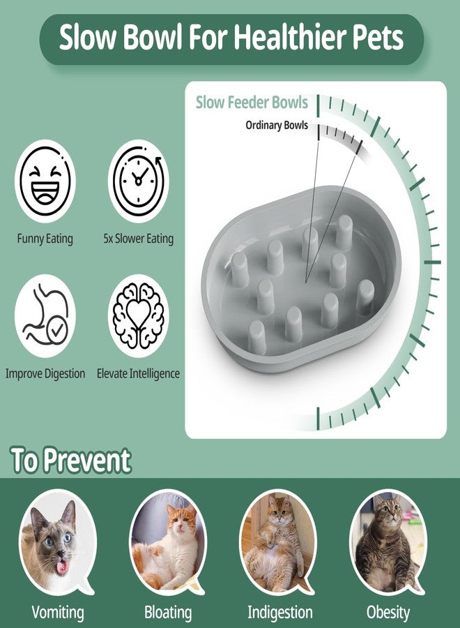 Baofum Slow Feeder Bowl for Automatic Microchip Cat Pet Feeder, Helps Prevent Bloat & Improve Digestion, Easy to Clean, Slow Feeder Bowls & Mat - Image 3