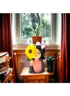 Taşdevri Life Tasdevri Life Pencil Holder Succulent Flower Pot Holder Figurine Girl Large Size  - Image 2