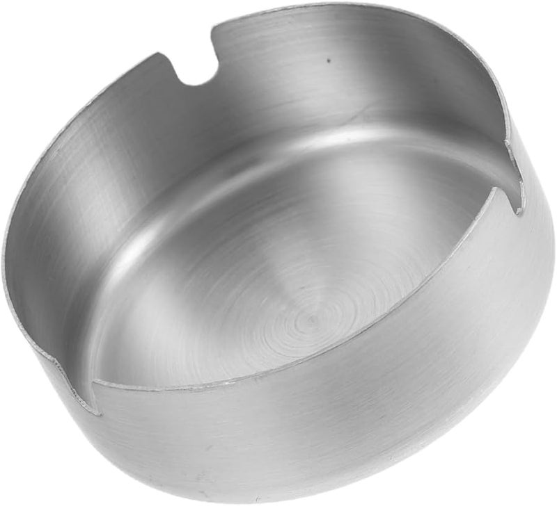Stainless Steel Windproof Ashtray 10Cm Round Metal Cigarette Tray Anti Fall Design - Image 2