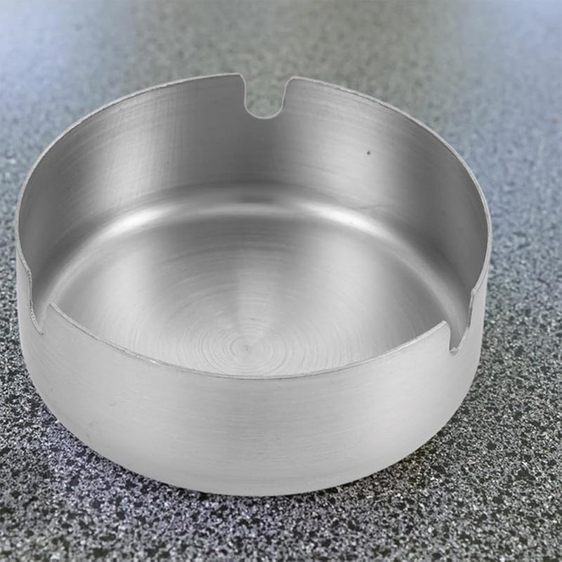 Stainless Steel Windproof Ashtray 10Cm Round Metal Cigarette Tray Anti Fall Design - Image 5