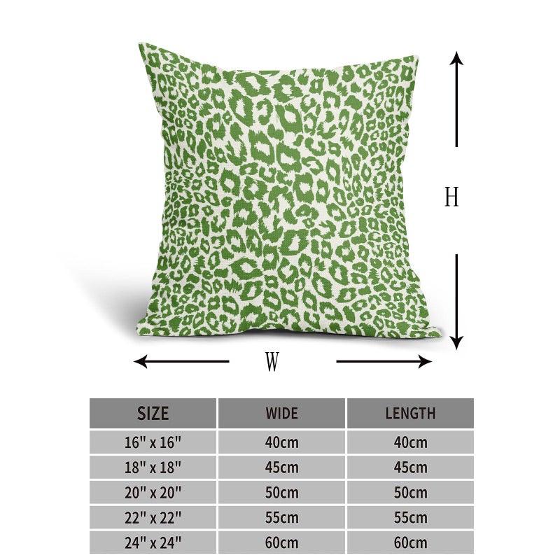 aportt Lime Green White Leopard Print Print Covers 18 × 18 بوصة مجموعة من 2 بقع حيوانية من الحالات الزخرفية وسادة تزيين Preppy Chinoiserie Cashion Caseion Decore Home Decor - Image 4