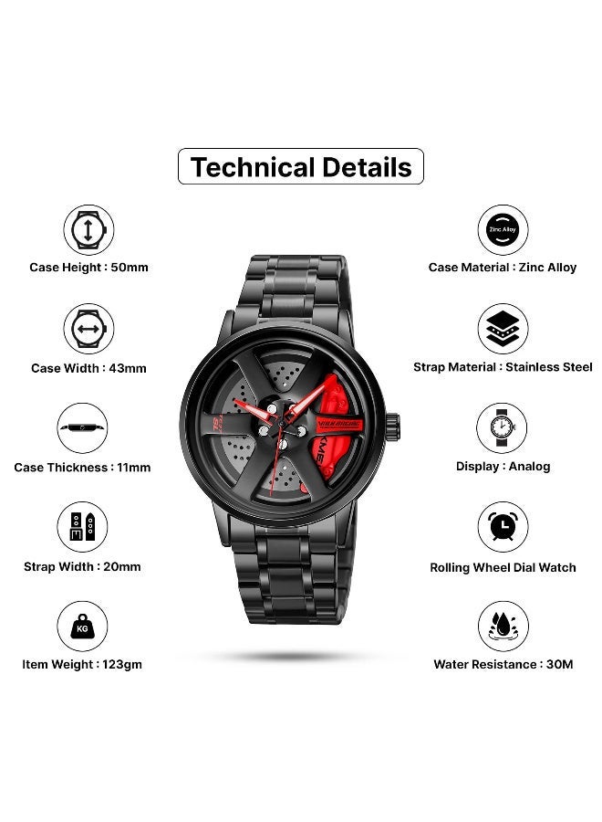 سكمي ساعة رجالية جديدة عجلات متدحرجة موضة إبداعية تشي تشوي ليغ فانز ساعة يد هدية مزدوجة الفراشة - 1787 - Image 4