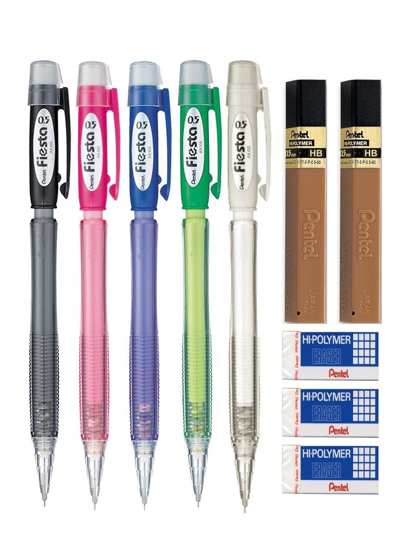 Pentel 10-Piece Mechanical Pencil With Accessories Set Multicolour - Image 1