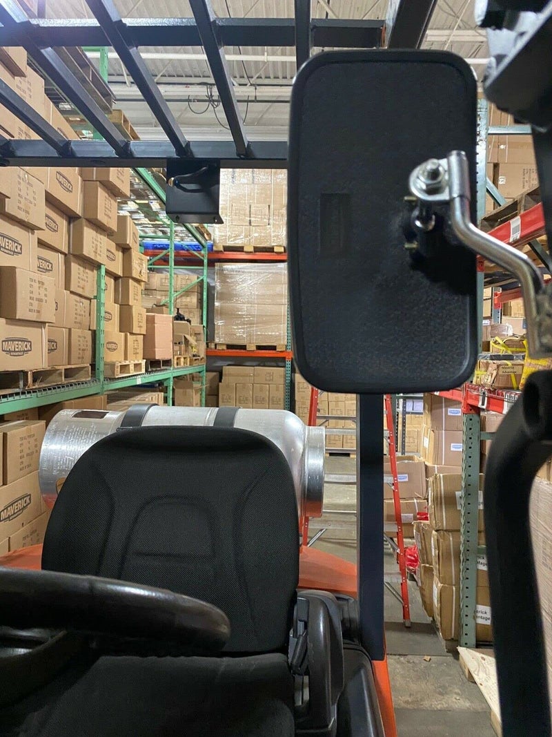 Maverick Advantage Universal Rear or Side View Mirror (4 5/8"x8") for Forklifts w/Mounting Arm - Image 2