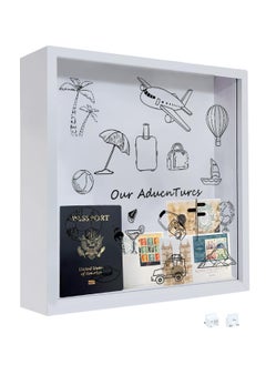 Excefore Keepsake Memory Box,Adventure Archive Box,Commemorative Box,Shadow Box with Slot,with Traceless Nails.Suitable for Tabletop and Wall Display,Traveler's Gift, 12in-Cartoon  - Image 1