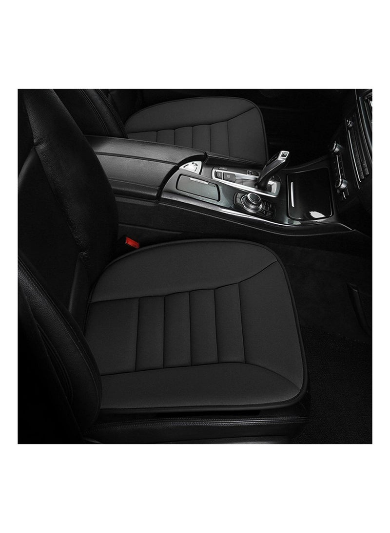 Zikra Memory Cotton Car Seat Cushion, Car Driver Seat Office Chair Home Use Memory Foam Seat Cushion Breathable Universal Driver Seat Pad Non-Slip Seat Protector for Home or Car Use (49 cm, Black) - Image 1