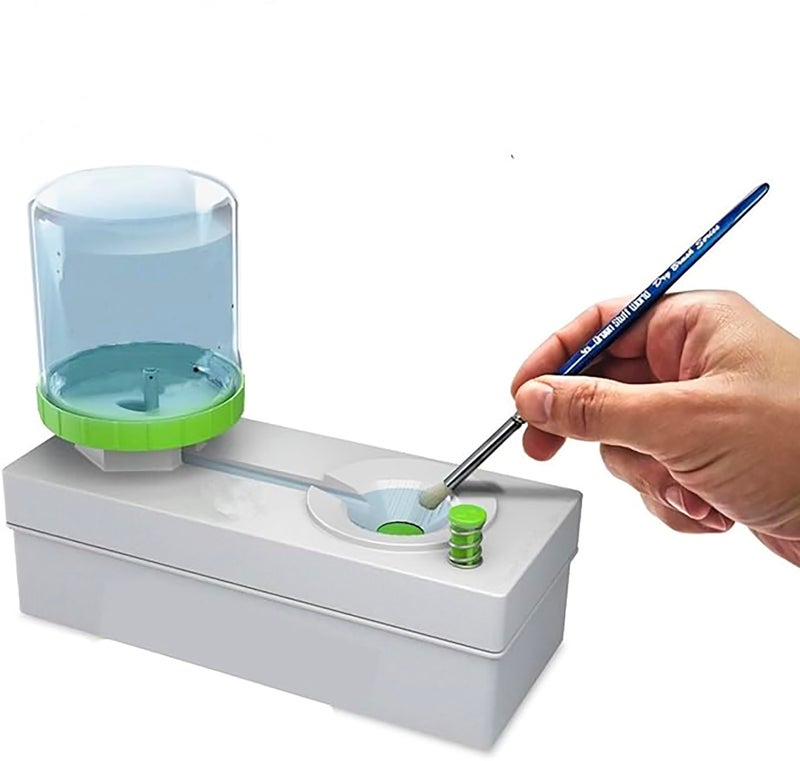 AMB Paint Brush Cleaner Easy Cleaning Basin Paintbrush Washing Tool Brush Rinser Green 6 Paintbrush | Detachable Water Bottle | Brush Washing Tool | Paint Brush.(Multicolor)  - Image 1