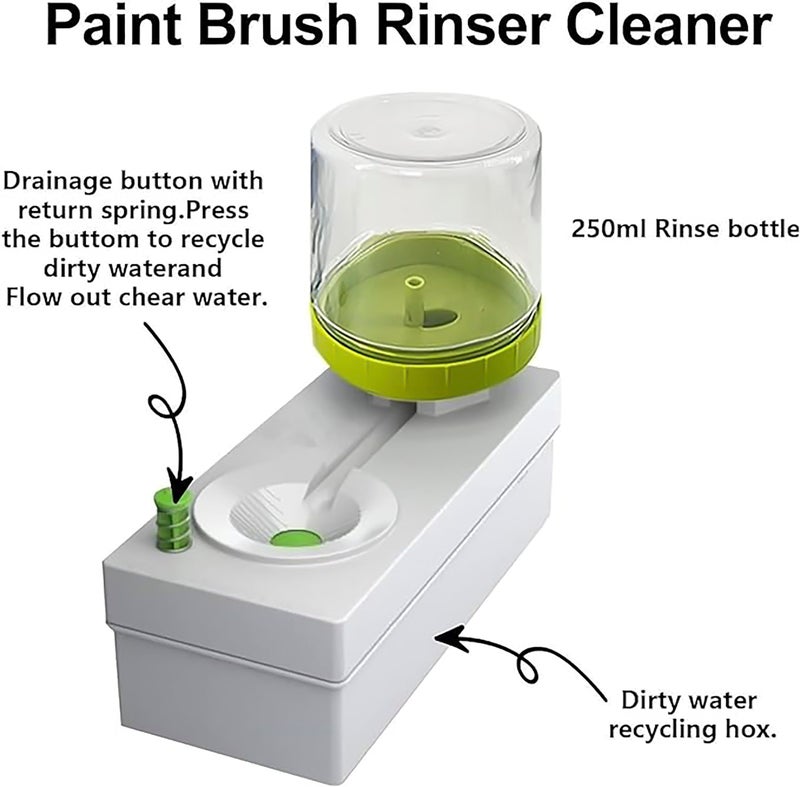 AMB Paint Brush Cleaner Easy Cleaning Basin Paintbrush Washing Tool Brush Rinser Green 6 Paintbrush | Detachable Water Bottle | Brush Washing Tool | Paint Brush.(Multicolor)  - Image 5