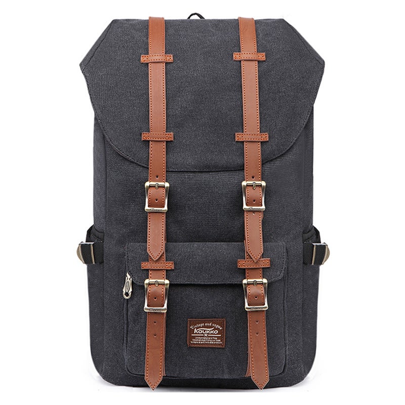 Wear-Resistant Backpack Canvas Bag Outdoor Leisure Travel Bag Backpack Student Schoolbag - Image 2