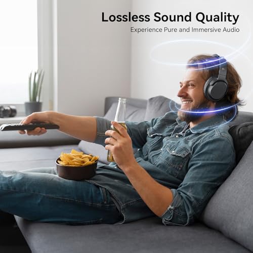 Dytole Wireless Headphones for TV TV Headphones Wireless for Seniors Versatile Charging Dock with Transmitter Instant Audio Sync 65Hour Battery Life Ideal Gift for Parents Seniors - Image 3