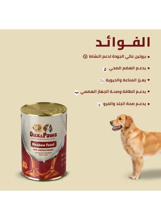 Dux&Paws Meadow Feast Premium Duck Paté for Dogs - 400g Net Weight | Hypoallergenic Single Protein Formula & Balanced Wet Food pets food ,dogs food - Image 2