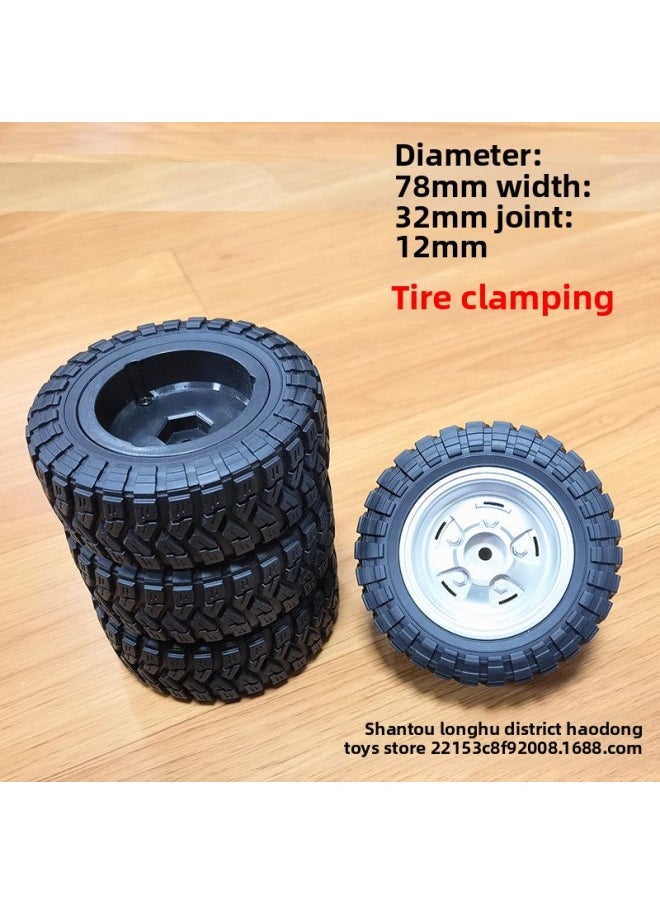 Mangniu Naughty Dragon Feiyu Remote Control Model Car Climbing Car Modified Parts Universal Tire Clamp-Color:C74 Tires (with Sponge)/4 Pieces