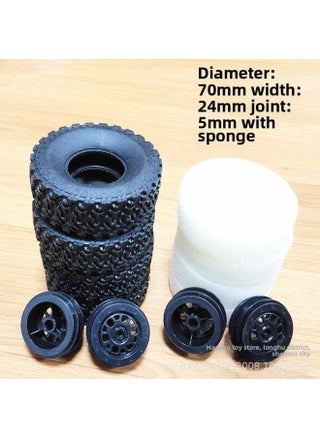 Mangniu Naughty Dragon Feiyu Remote Control Model Car Climbing Car Modified Parts Universal Tire Clamp-Color:C74 Tires (with Sponge)/4 Pieces - pzsku/Z43FF873A8BFCFB794D70Z/45/1746026937/92394e33-57f3-498f-adb3-db3a9e4e5af2