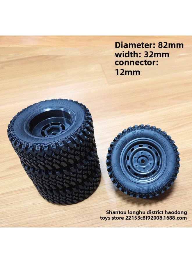 Mangniu Naughty Dragon Feiyu Remote Control Model Car Climbing Car Modified Parts Universal Tire Clamp-Color:C74 Tires (with Sponge)/4 Pieces