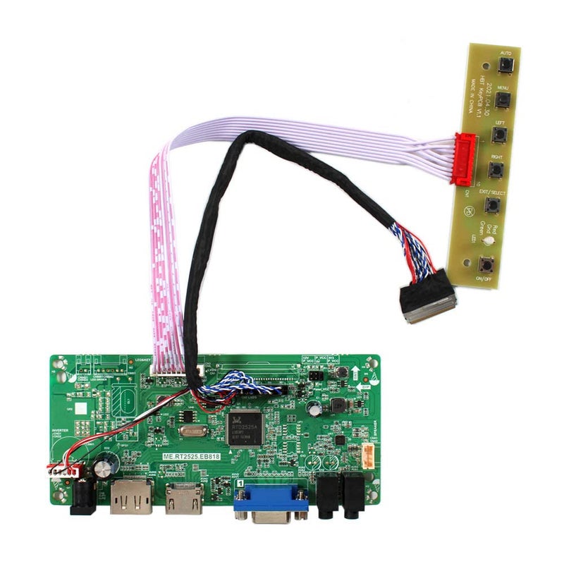 FanyiTek HD-MI VGA DP LVDs Controller Board ME.RT2525.EB818 for 15.6" 17.3" 1920x1080 40pin B156HW02 LP156WF1 N156HGE-L11 LP173WF1 B173HW01 N173HGE-L21 LCD Screen - Image 1