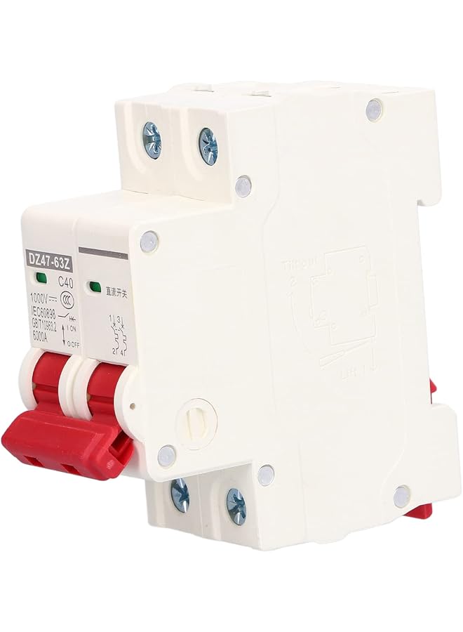 PROMASS DC Miniature Circuit Breaker, for Solar Photovoltaic, Electric Motorcycle, Electric Car, 40A Solar PV System DC Disconnect Switch Isolator DIN Rail Mount Circuit Breaker - Image 1