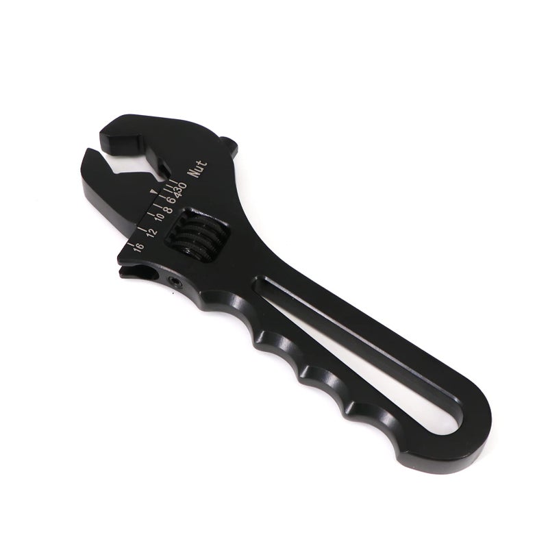 Dokili 3AN16AN Adjustable Fitting Wrench Lightweight Black Aluminum Tool Spanner for An Hose Fitting Adapters End