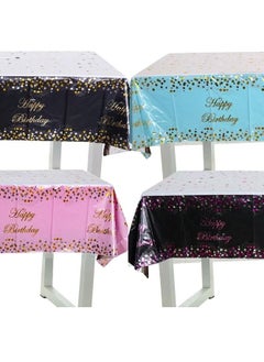 Generic Happy Birthday Table Covers Golden Colors Confetti Tablecloth Party Decoration  - Image 5