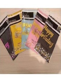 Generic Happy Birthday Table Covers Golden Colors Confetti Tablecloth Party Decoration  - Image 3