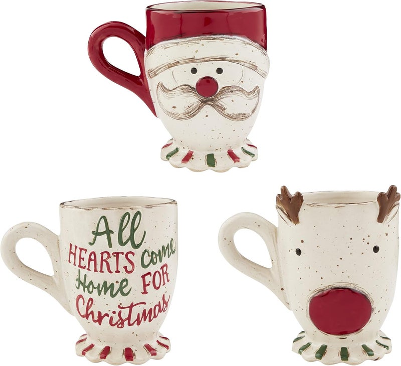 Mud Pie Hearts 16 oz Farmhouse Christmas Pedestal Mug - Image 2
