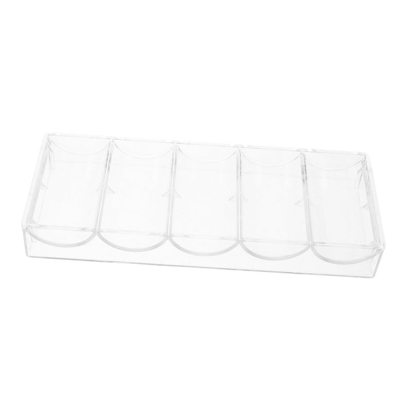 VANZACK Transparent Acrylic Poker Chip Holder Portable Wear Resistant Storage Case - Image 3