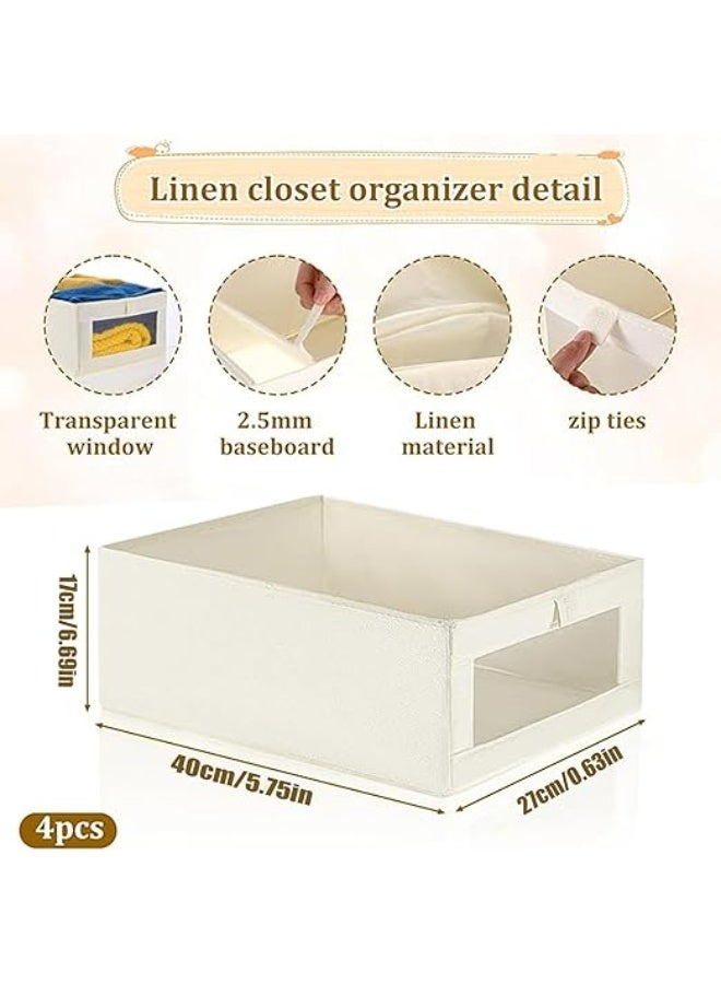 DUNISO 6 Pcs Wardrobe Clothes Organizer,Drawer Organizers and Storage，Visible Drawer Organizers Foldable Closet Organizer，Moisture and Mold Prevention，Sturdy and Durable，for Organizing Clothing Jeans Toys Book Shelves Closet Wardrobe  - Image 5