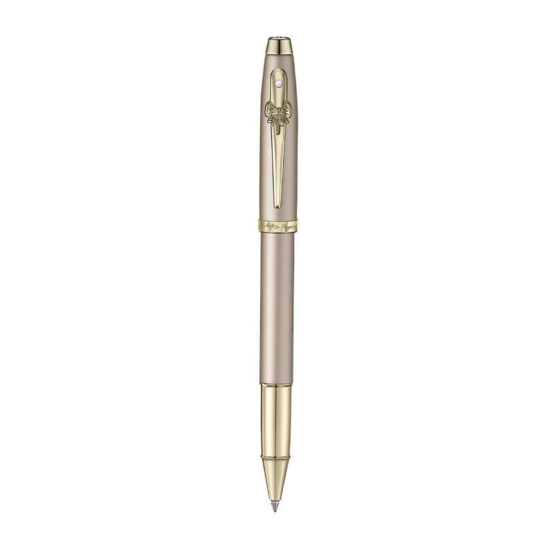 Sheaffer 100 Eip 9377 Champagne Gold Rollerball Pen With Champagne Gold Trims And Bow-Shaped Clip Emblem - Image 3