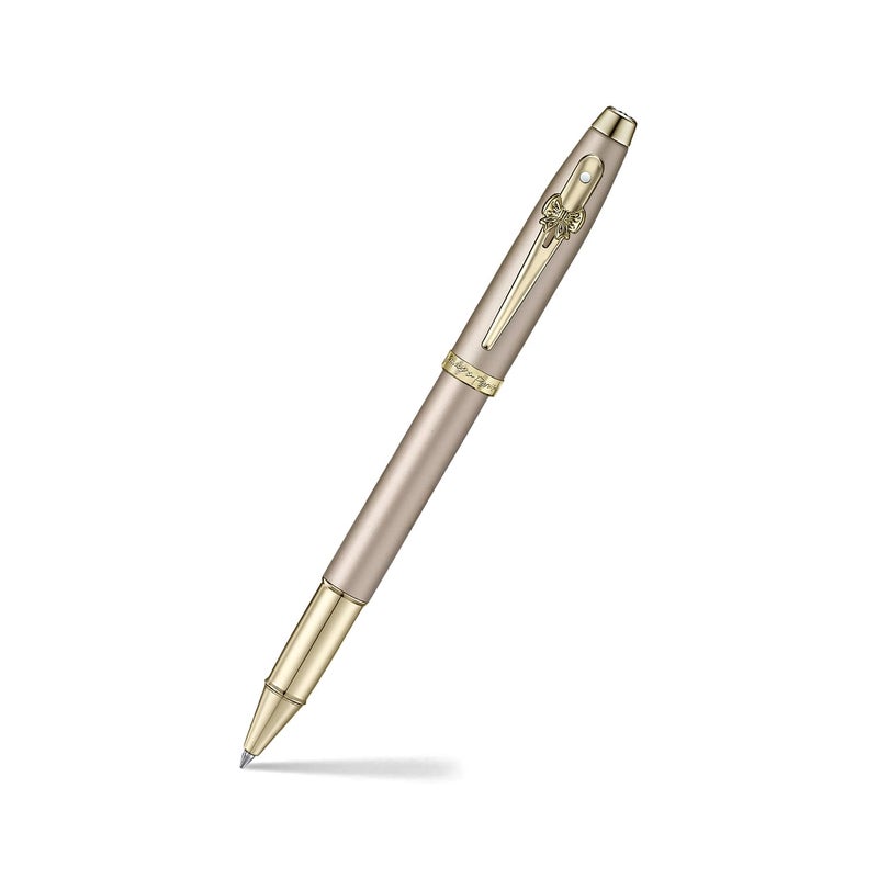 Sheaffer 100 Eip 9377 Champagne Gold Rollerball Pen With Champagne Gold Trims And Bow-Shaped Clip Emblem - Image 1