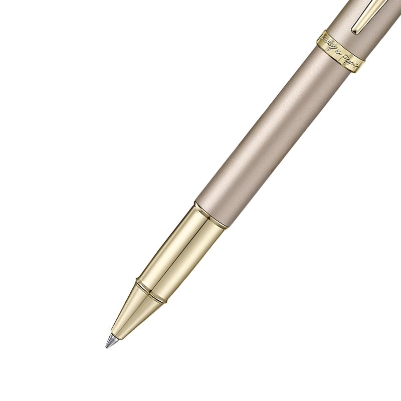 Sheaffer 100 Eip 9377 Champagne Gold Rollerball Pen With Champagne Gold Trims And Bow-Shaped Clip Emblem - Image 2