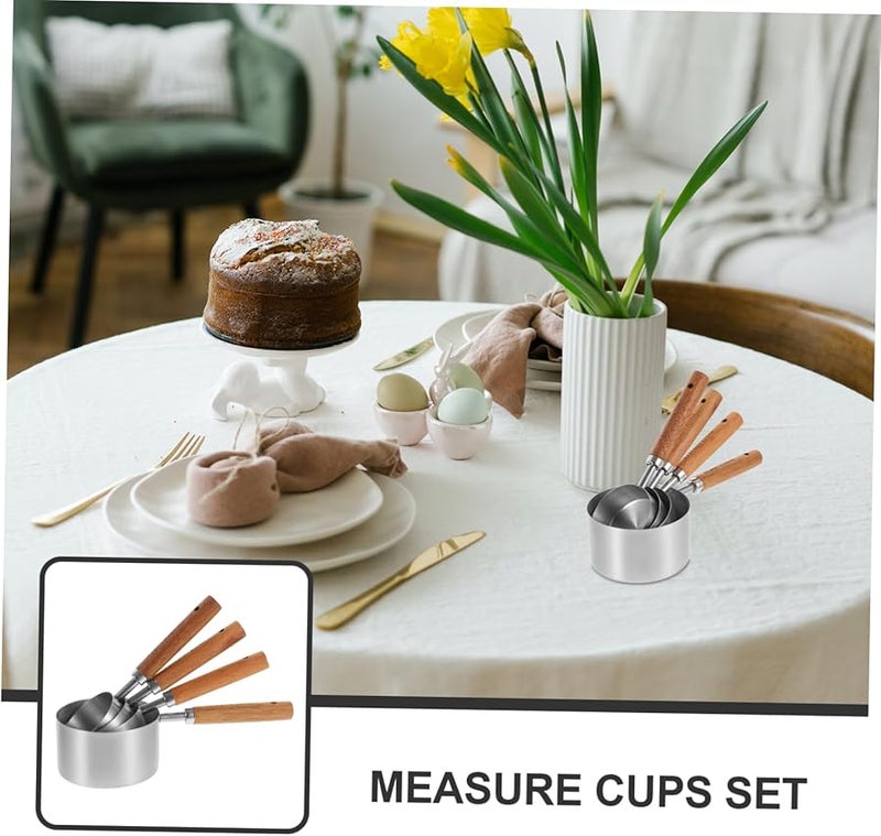 Stainless Steel Measuring Cups Set for Baking Coffee Tea Sugar Kitchen - Image 5