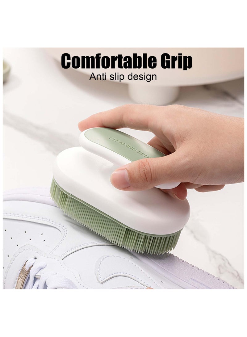 2 Pcs Soft Bristle Cleaning Brush, Silicone Laundry Stain Brush Small, for Cleaning Laundry Brush for Stains on Clothes Hats Underwear, Household Cleaning Washing Brushes, Comfort Grip - Image 3