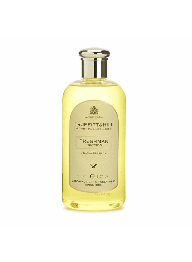 Truefitt & Hill Freshman Friction, Stimulating, Invigorating, and Purifying Formula with Premium Cleansing Ingredients, Compatible with Other Hairdressings - 6.7 oz. - Image 1