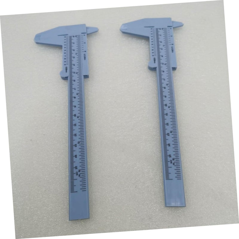 5 قطع بلاستيكية من القدمة ذات الورنية مقياس مزدوج مسطرة قياس الحواجب أدوات دقيقة محمولة - Image 5
