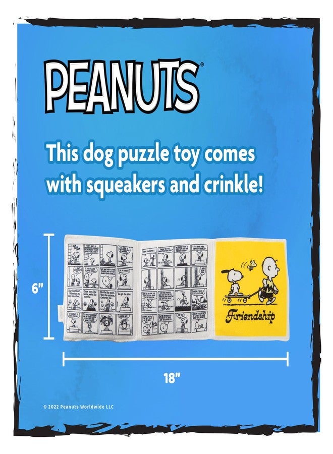 Peanuts for Pets Interactive Crinkle Friendship Comic Book Toy with Squeakers and Treat Pockets for Mental Stimulation, Snuffle Mat Dog Toy, 6x6” to 18” - Image 5