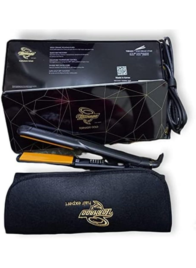 تورنيدو جولد مكواة فرد الشعر جولد بروفيشنال 2 في 1 سيراميك متعددة الألوان