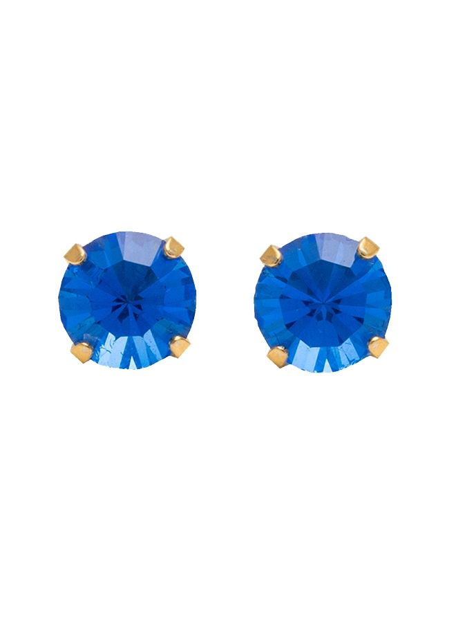 Studex 5MM September - Sapphire 24K Pure Gold Plated Ear Studs - Image 1