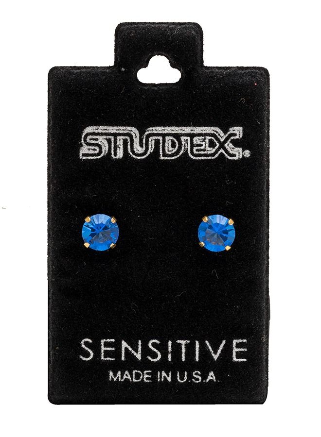 Studex 5MM September - Sapphire 24K Pure Gold Plated Ear Studs - Image 5