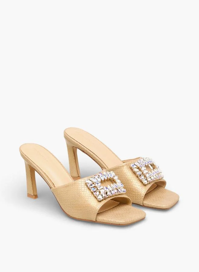 Women Embellished Cone Heel Sandals