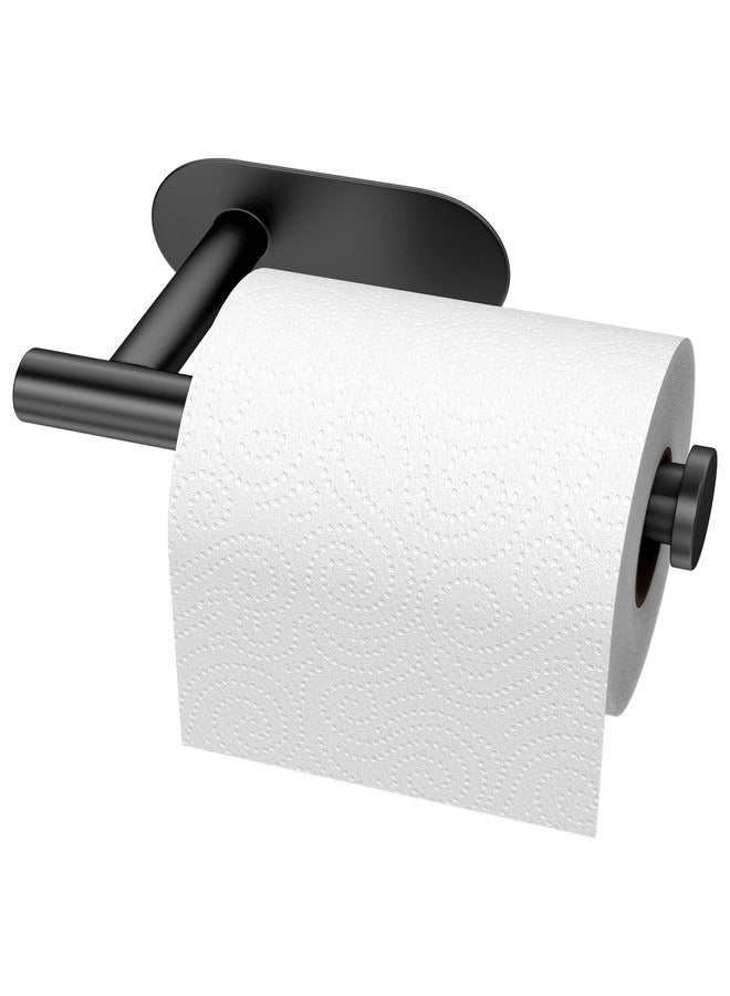 Beauenty Toilet Paper Holder Self Adhesive Stainless Steel Toilet Paper Holder Wall Roll Holder for Bathroom, Kitchen, Living Room ,Black - Image 1