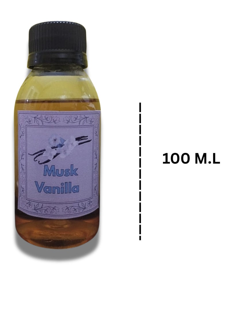 Musk Vanilla Concentrated Perfume, 100ml Refillable Bottle for All Diffusers - Long-lasting scent for home and car - Safe for health - Image 2