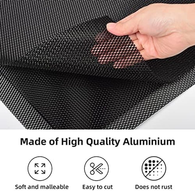 AggAuto 40"x13" Car Grill Mesh - Black Aluminum Alloy Rhombic Hole Bumper Grille Insert, Universal Fit - Image 5